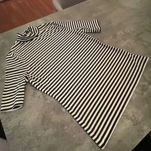 Banana Republic Black and White Striped Blouse